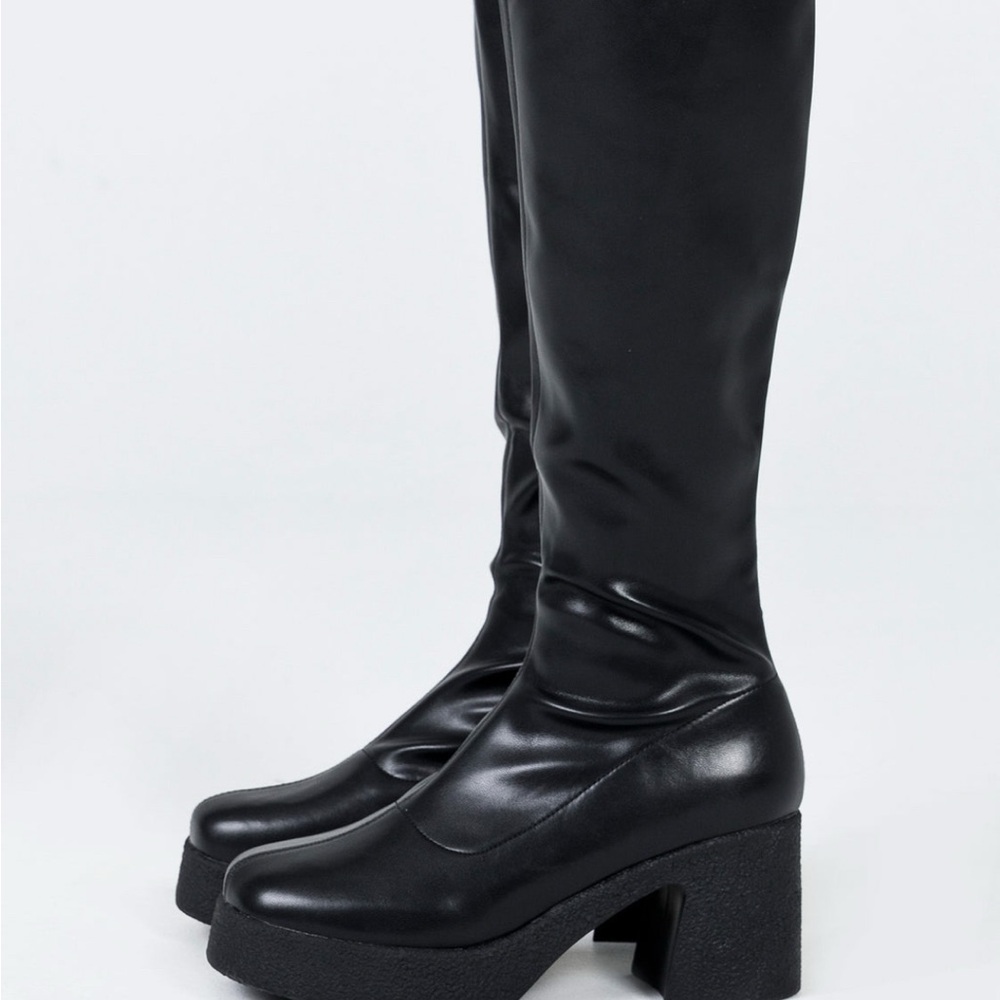 Princess Polly Black Heeled Boots